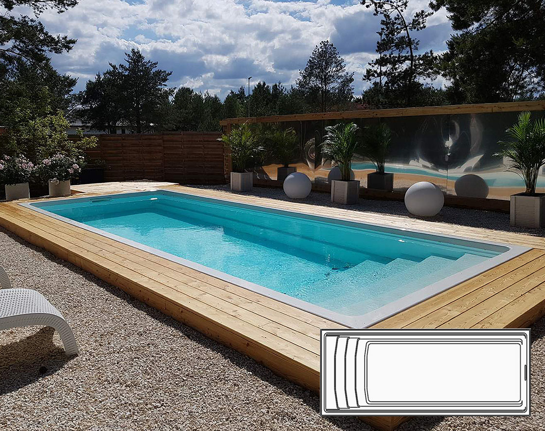 Glasfiberpool Elegant från Familjepool