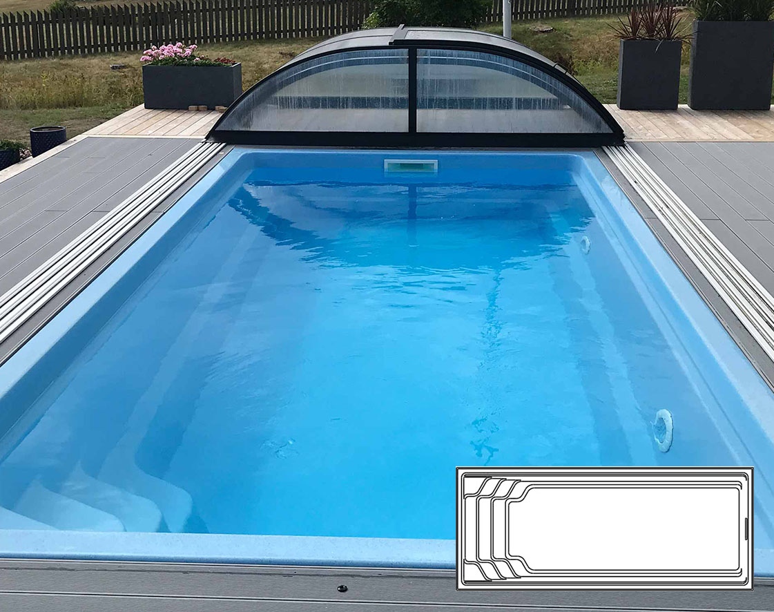 Glasfiberpool Komfort från Familjepool