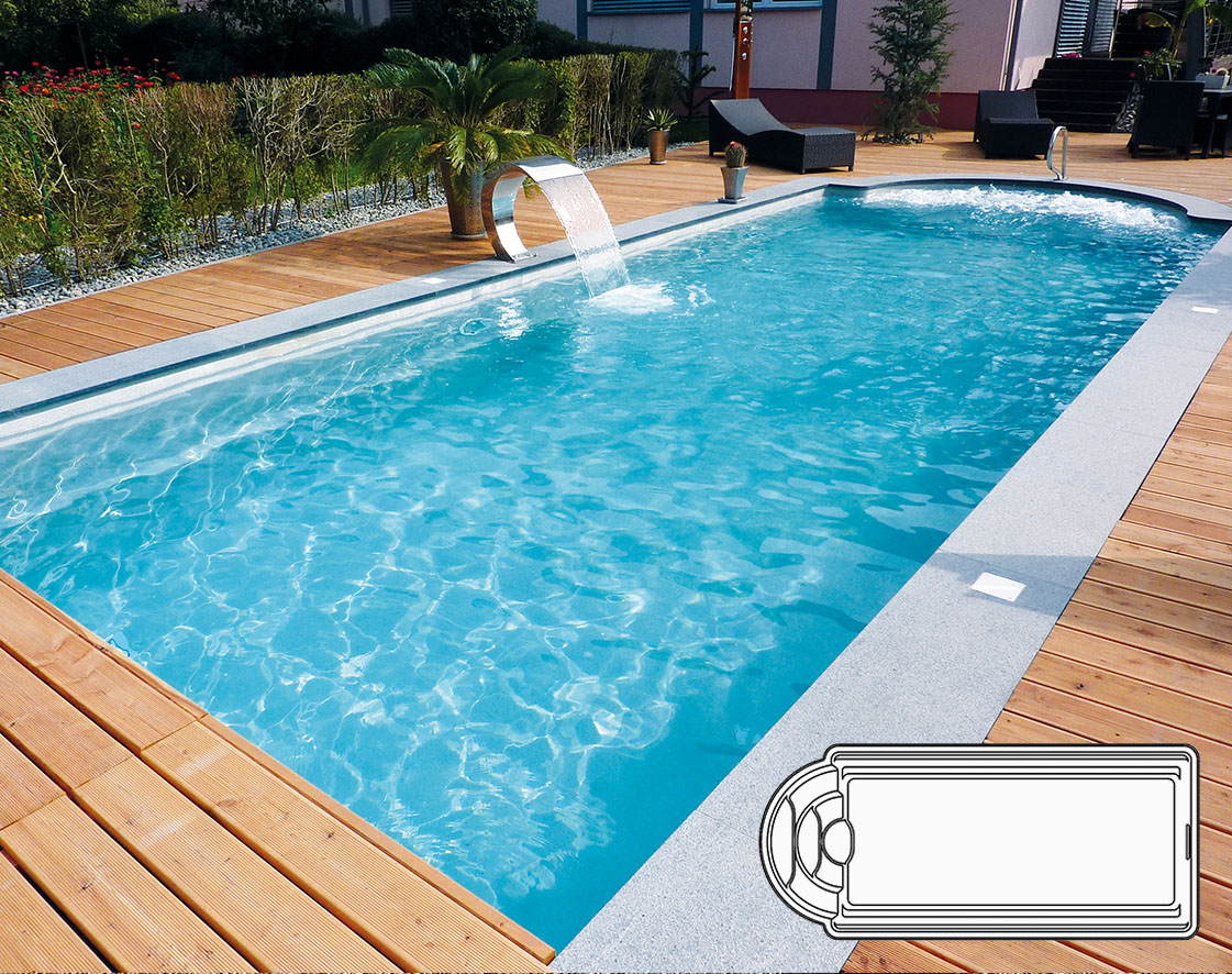 Glasfiberpool Villa från Familjepool